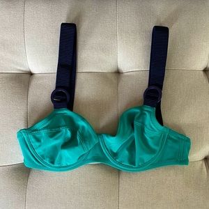 Aerie- Teal Unlined Underwire Bikini Top